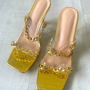 Gold Chain Heels